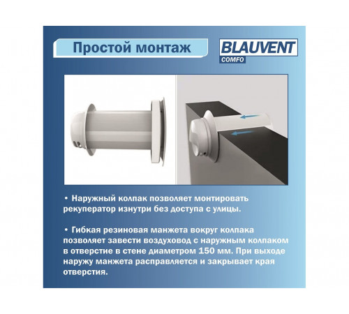 Рекуператор Blauvent COMFO 160
