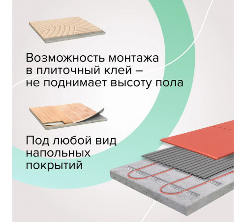 Нагревательная секция для теплого пола CALEO CABLE 18W 90м