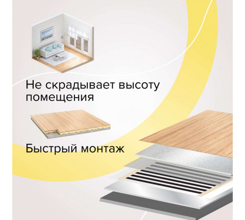 Теплый пол пленочный CALEO GOLD 170ВТ/м2 1,0 м2