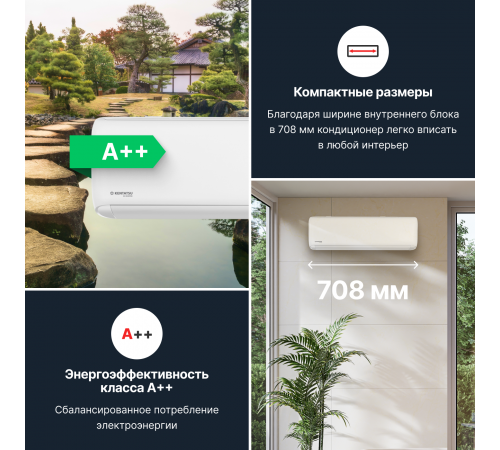 Настенная сплит-система Kentatsu Tiba Inverter KSGTI21HZRN1R/KSRTI21HZRN1R