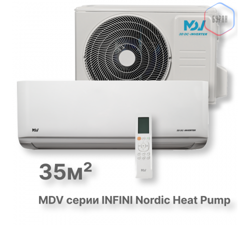 Инверторная сплит-система MDV серия INFINI Nordic Heat Pump MDSAN-12HRFN8 / MDOAN-12HFN8