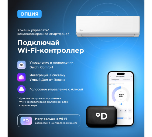 Настенная сплит-система Midea Unlimited MSAG2-07HRN1-I/MSAG2-07HRN1-O