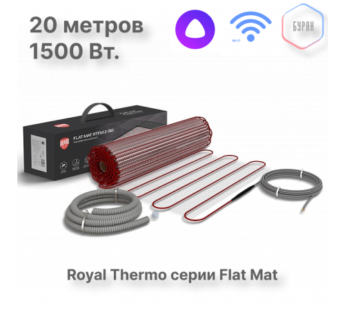 Комплект теплого пола Royal Thermo Flat Mat RTFM 2-150-10