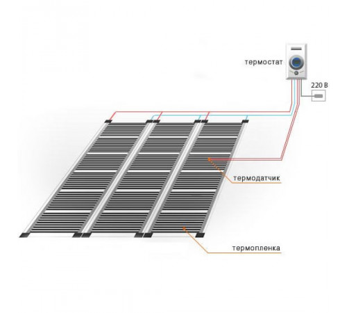 Инфракрасный пленочный теплый пол Q-Term 185Вт (Ширина 50 см)