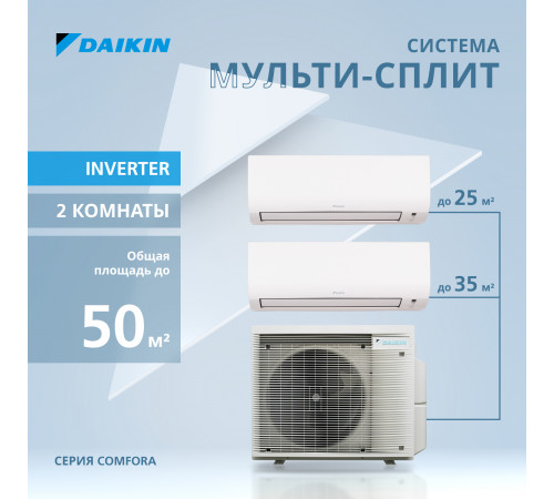 Мультисплит система DAIKIN серии Comfora 2MXM50A/FTXP25N/FTXP35N