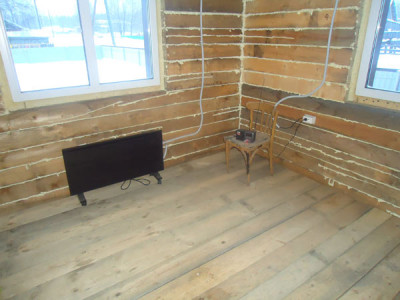 Обогреватели Бинар обогревают брусовой дом