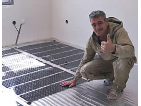 Комната будет обогреваться теплым полом