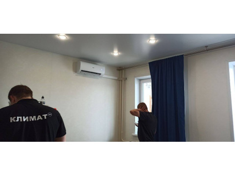 Установка кондиционера Haier в квартире-студии на ул. Ошанина компанией БУРАН из Новосибирска