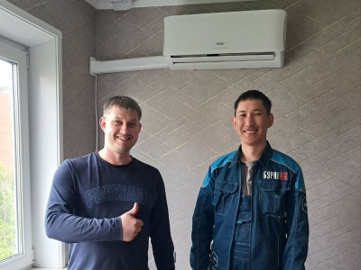Установка кондиционера BALLU BSO-09HN8 по ул. Красный проспект в Новосибирске — монтаж от компании «Буран»