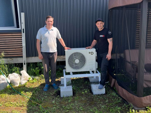 Проект установки кондиционера DAICHI CARBON INVERTER 50 в каркасном доме с охлаждением гостиной 30 м² и двух спален