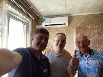 Доступный комфорт для Владимира и его сына — установка инверторных сплит-систем Hisense и Funai от компании «Буран Климат»