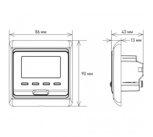 Терморегулятор E 51.716 (3.5 кВт) WiFi белый