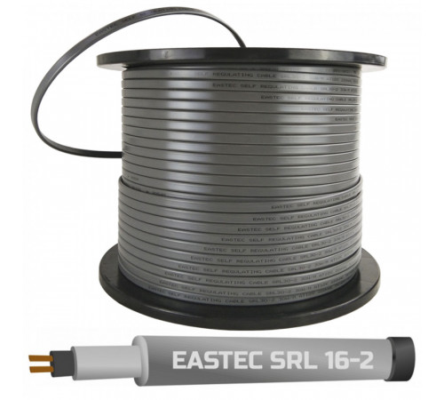 EASTEC SRL 16-2 M=16W (300м/рул.),греющий кабель без оплетки, пог.м.