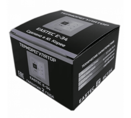 Терморегулятор EASTEC E-34 серебро (Встраиваемый 3,5 кВт)