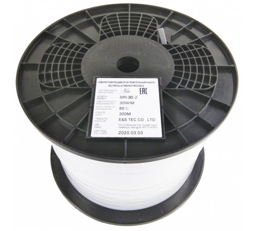 EASTEC SRL 30-2 M=30W (300м/рул.), греющий кабель без оплетки, пог.м.