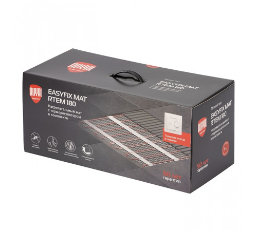 Комплект теплого пола Royal Thermo EasyFix Mat RTEM 2-180-6 с терморегулятором Basic