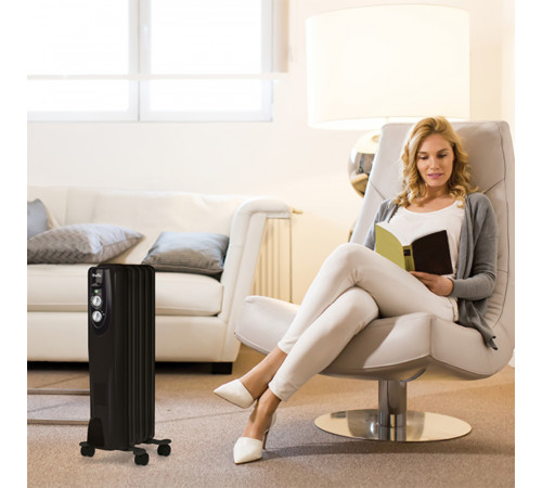 Масляный радиатор Ballu Classic black BOH/CL-05BRN 1000 (5 секций)