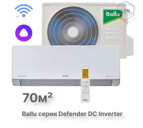 Сплит-система инверторного типа Ballu Defender BSHI-24HN8 комплект Сплит-система инверторного типа Ballu Defender BSHI-24HN8 комплект