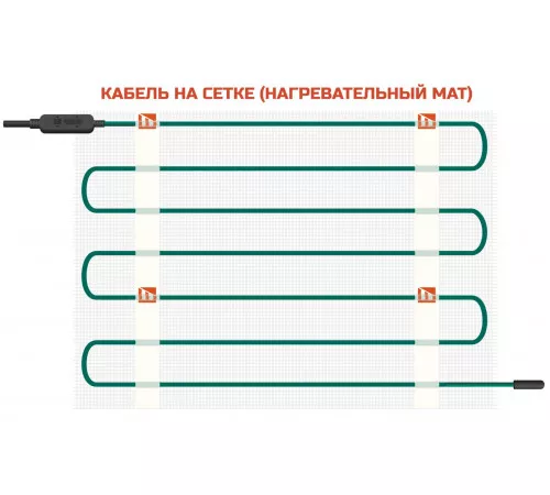 Нагревательный мат EASTEC ECM - 1,0 (1 кв.м.)