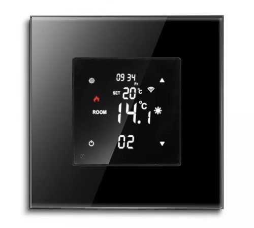 Терморегулятор WarmLife Elec Glass Wi-Fi черный Терморегулятор WarmLife Elec Glass Wi-Fi черный