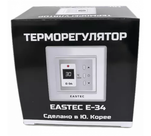 Терморегулятор EASTEC E-34 белый (Встраиваемый 3,5 кВт) Терморегулятор EASTEC E-34 белый (Встраиваемый 3,5 кВт)