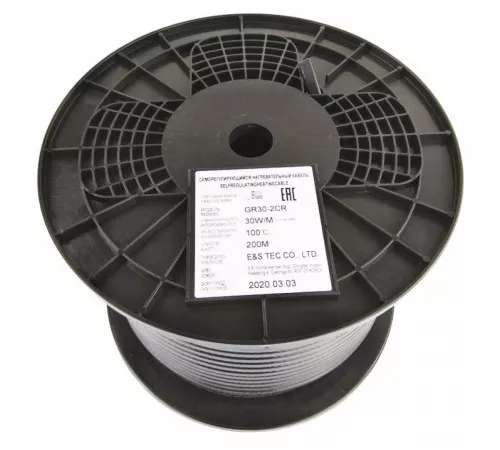 EASTEC GR 30-2 CR, M=30W (200м/рул.), греющий кабель с УФ защитой, пог.м. EASTEC GR 30-2 CR, M=30W (200м/рул.), греющий кабель с УФ защитой, пог.м.