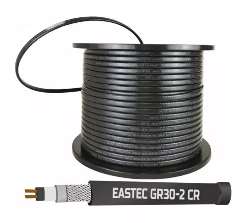EASTEC GR 30-2 CR, M=30W (200м/рул.), греющий кабель с УФ защитой, пог.м. EASTEC GR 30-2 CR, M=30W (200м/рул.), греющий кабель с УФ защитой, пог.м.